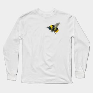 Cute Fuzzy Bee Lover Watercolor Long Sleeve T-Shirt